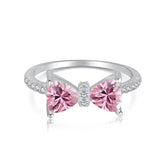 Pink Bow S925 Sterling Silver Ring