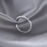 Minimalist Pleated Style S925 Sterling Silver Ring