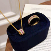 DPZ 18K Gold Plated Necklace & Ring SET