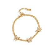 Butterfly Design Double-layer Chain Bracelet