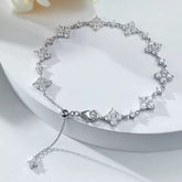 Four Leaf Clover S925 Bracelet Set with Full Diamond