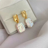 Baroque Pearl Square Earring