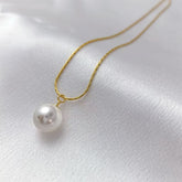 S925 Sterling Silver Crystal Pearl Necklace