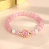 Cat Eye Stone Pearl Bracelet