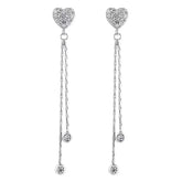 Heart Tassel S925 Sterling Silver Earring