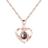 Heart Design Projection S925 Sterling Silver Necklace