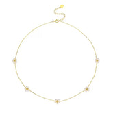 Flower Design S925 Pearl Necklace