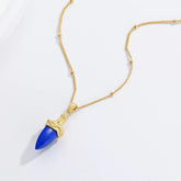 Starburst Droplet of Blue Cone Necklace