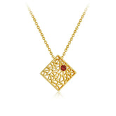 Original Designer - Garnet's Golden Labyrinth Necklace