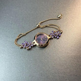 Vintage Wisteria Flower Pull-out Adjustable Watch