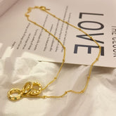 Three-rings Necklace 18K Gold-plated Over Copper