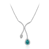 Double Teardrop Design S925 Sterling Silver Necklace