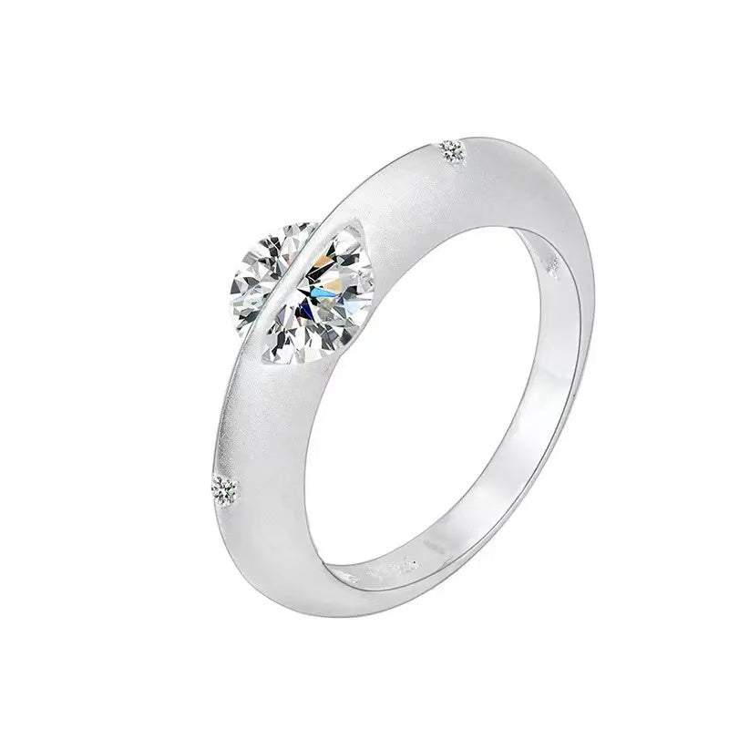 Moissanite Rotating Star S925 Sterling Silver Ring