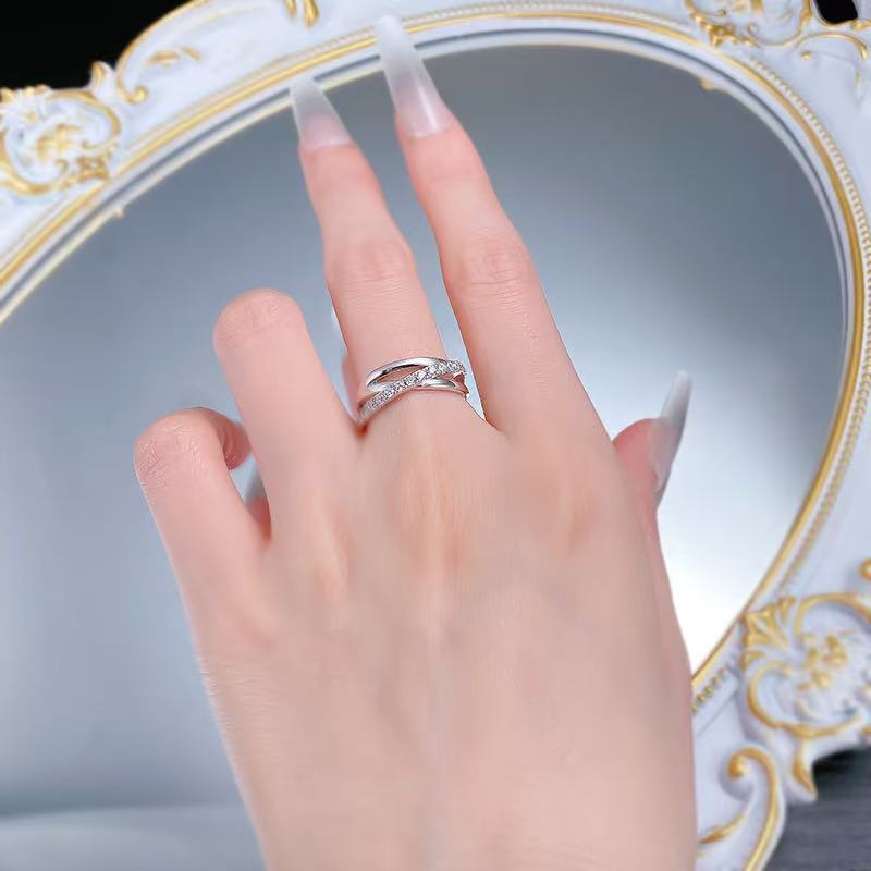 Three Circle Twisted Design S925 Sterling Silver Ring