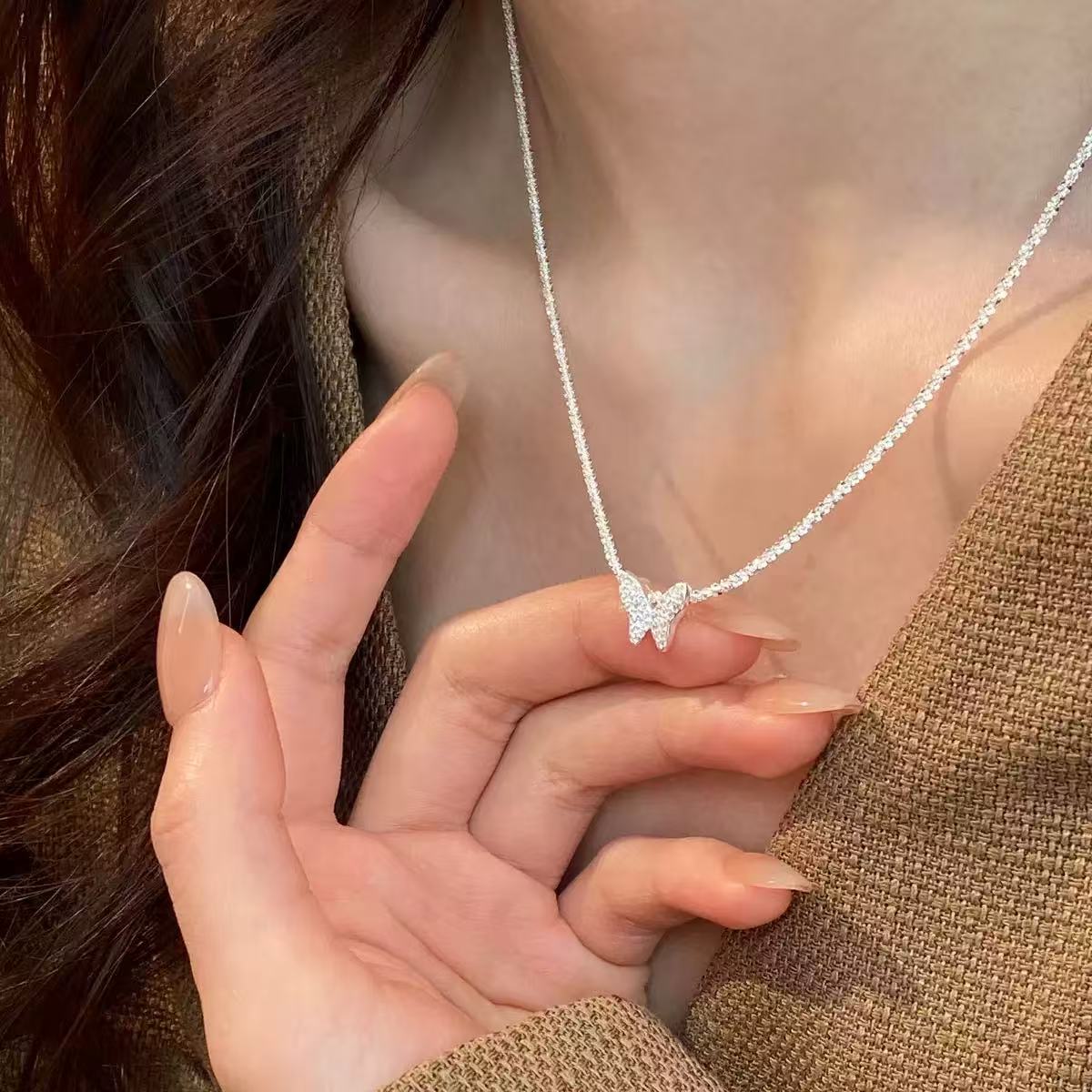 S925 Sterling Silver Butterfly Necklace