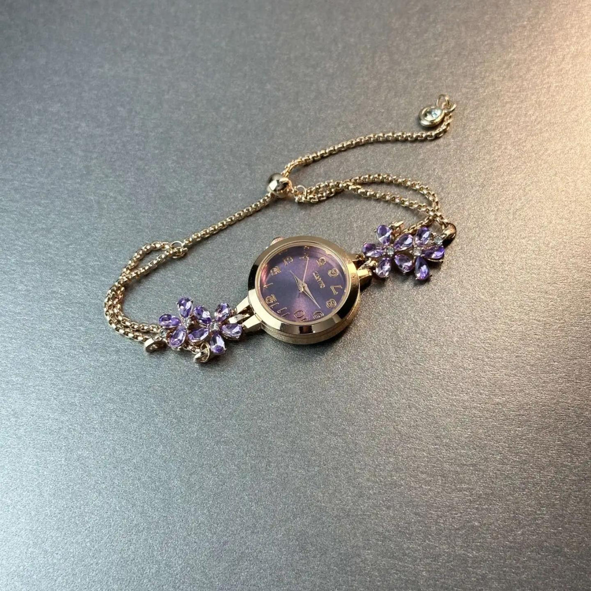 Vintage Wisteria Flower Pull-out Adjustable Watch