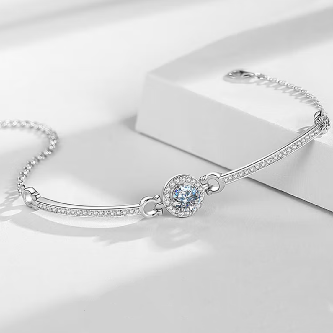 S925 Sterling Silver Moissanite Bracelet